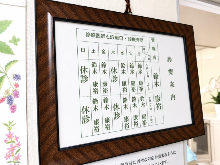 診療医師と診療日のご案内