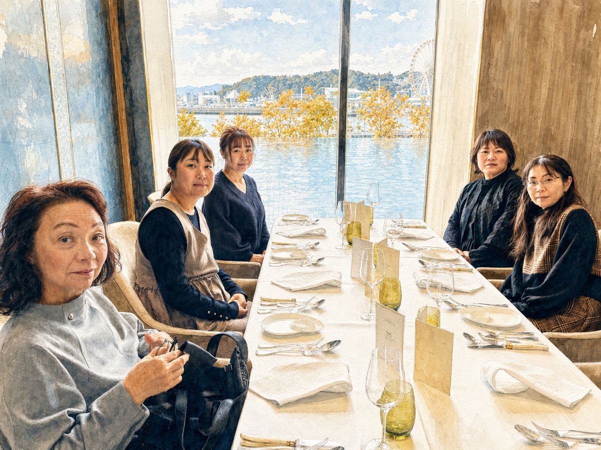 職員食事会のイラスト